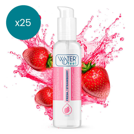 WATERFEEL - LUBRIFICANTE A BASE ACQUA ALLA FRAGOLA 175 ML CONFEZIONE 25 UNITÀ